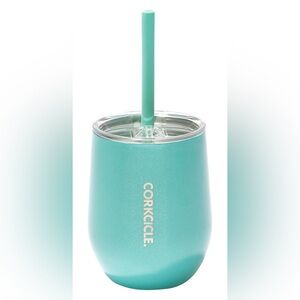 Corkcicle Aqua Stemless Wine Tumbler 12 oz